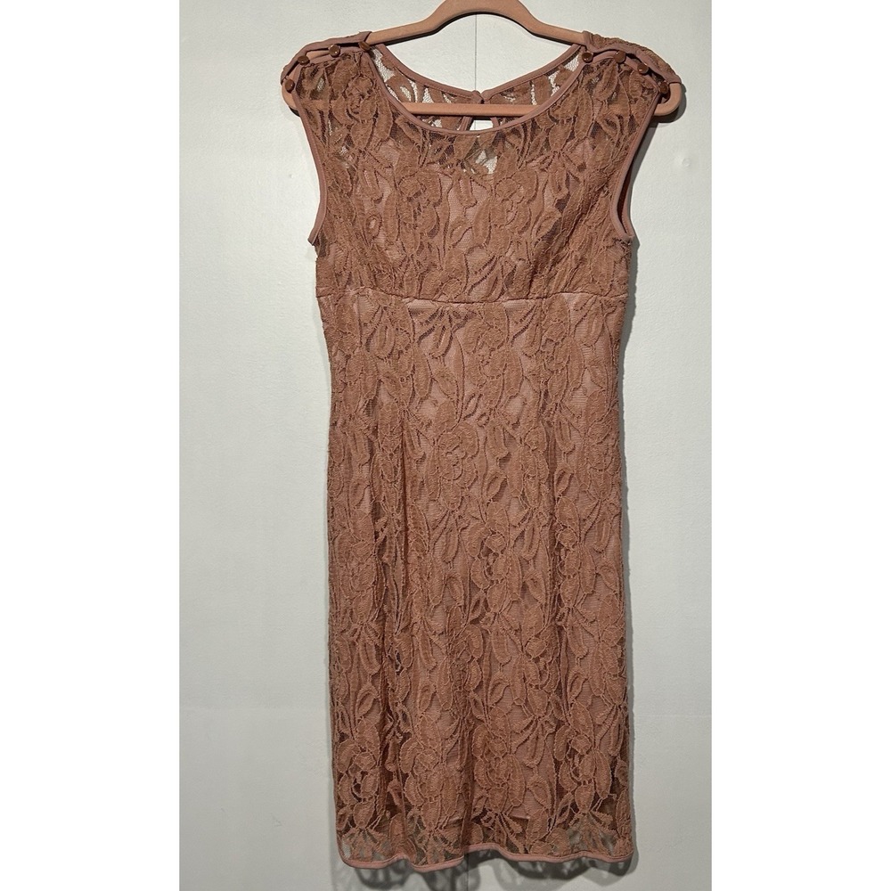 Cynthia Rowley Womens Pink Lace Fit‎ & Flare dress Size 6 Party Coquette mermaid